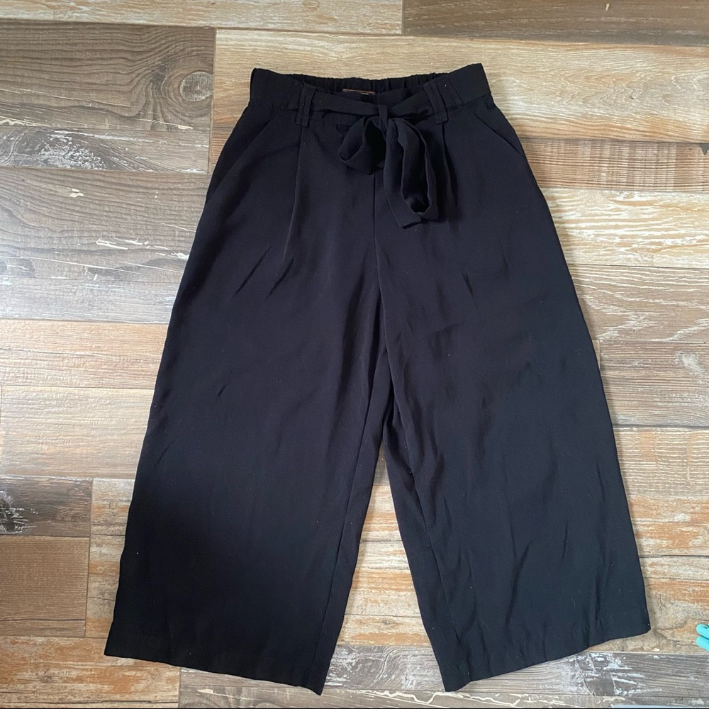 Zara Tie-Front Culottes Pants